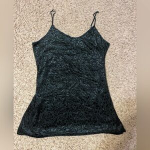 Vassarette Black Floral Lace Camisole/Minidress